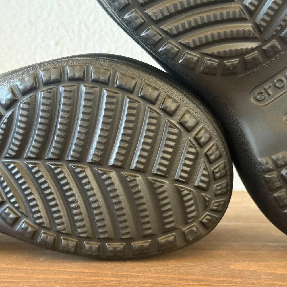Crocs Bae Platform Studded Clogs Black Metal Spike Goth Emo Womens Size 5